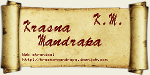 Krasna Mandrapa vizit kartica